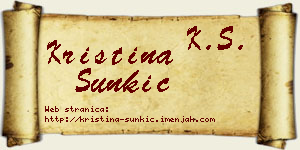Kristina Šunkić vizit kartica
